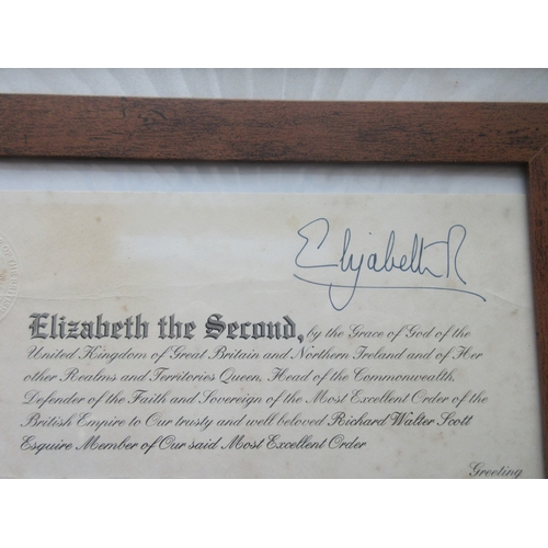189 - M.B.E. Awarded to Richard Walter Scott June 2004. In original presentation case with miniature, comp... 