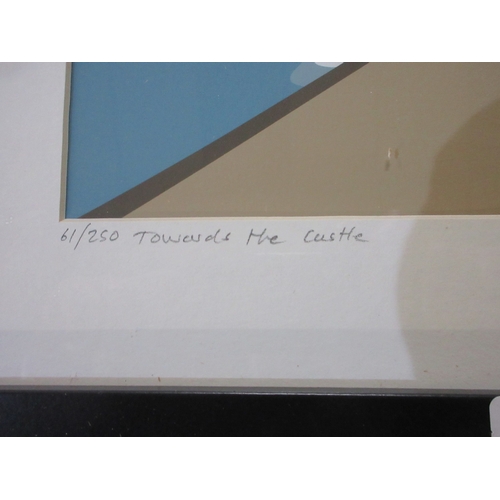 434 - Ian Mitchell (British Contemporary); 'Towards The Castle' limited edition digital lithograph, signed... 