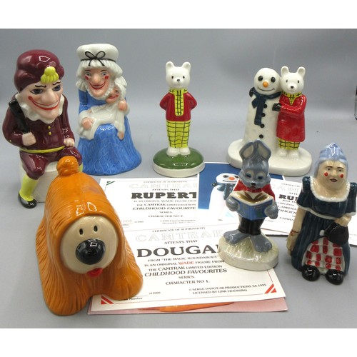 379 - Collection of Wade figures, incl. 'Rupert and The Snowman' The Camtrak Limited Edition Childhood Fav... 