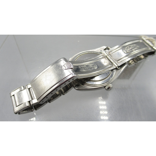  Rolex Oyster Precision stainless steel wristwatch on 6636 riveted expanding bracelet with signed dep... 