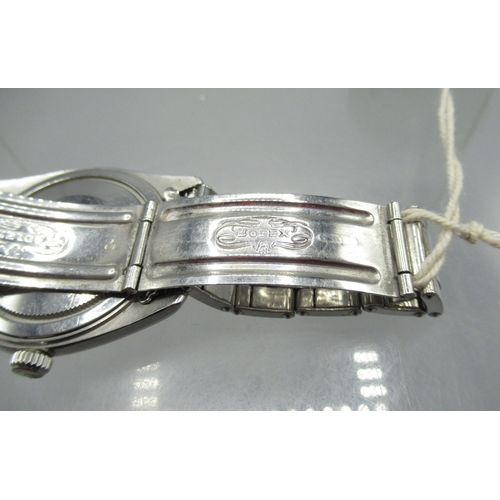  Rolex Oyster Precision stainless steel wristwatch on 6636 riveted expanding bracelet with signed dep... 