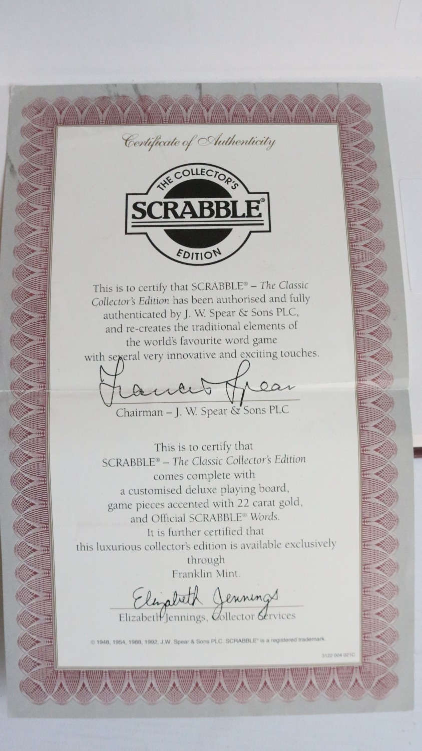 Franklin Mint collectors edition Scrabble board game in excellent ...