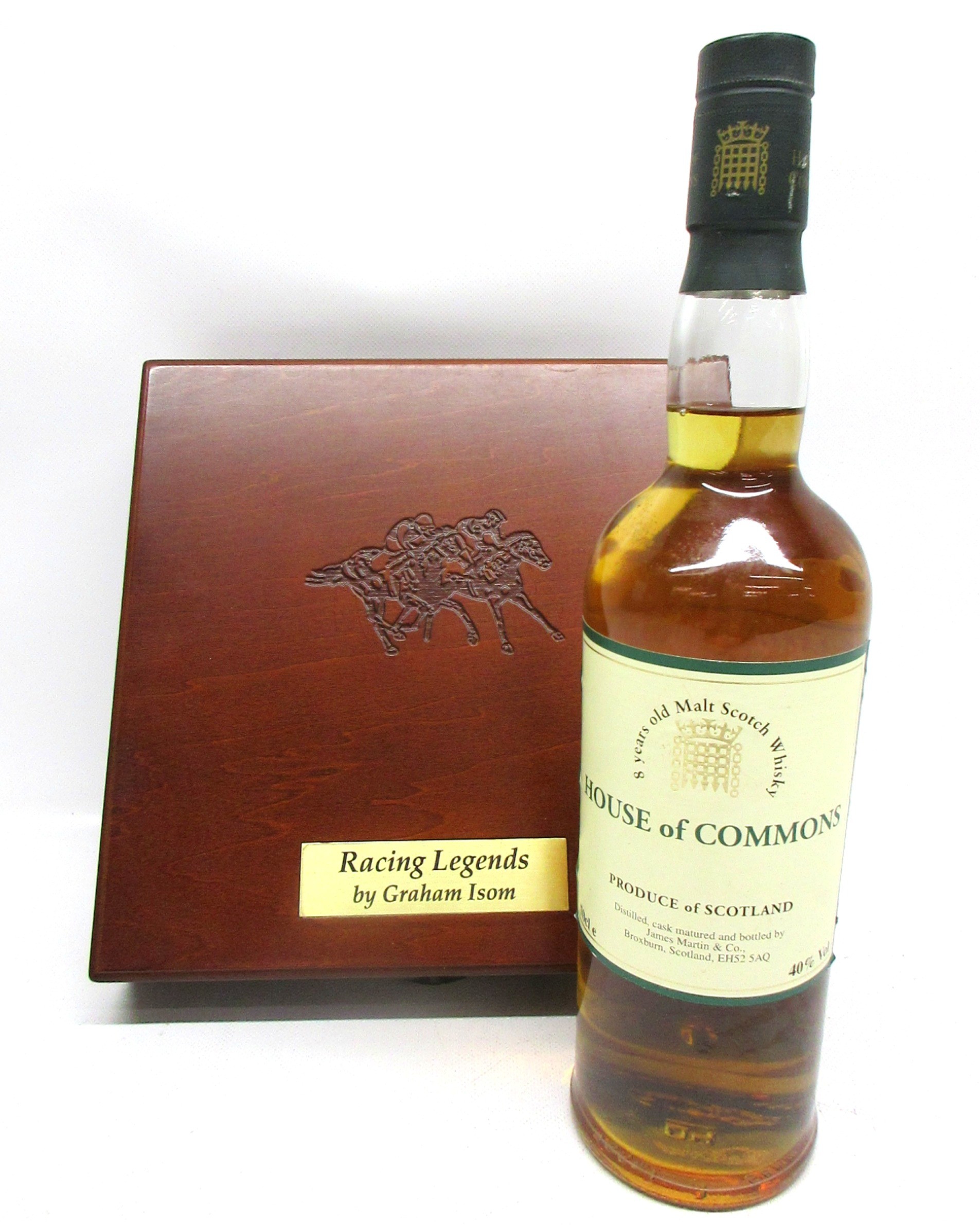 Coin set with House of Commons 8 year old malt Scotch Whisky, 40% vol ...
