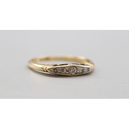 6 - 18ct five stone diamond ring, size N 1/2 (2.2g)

Bradley's shipping £20.00 plus vat (UK Only)