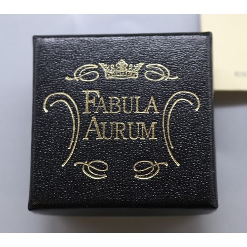 60 - The London Mint Office Fabula Aurum 2009 St. George and Dragon Pure Gold Half-Crown encapsulated in ... 