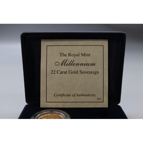 22 - The Royal Mint - Millennium 22 Carat Gold 2000 Sovereign
Bradley's Shipping £28.00 plus vat (UK Only... 