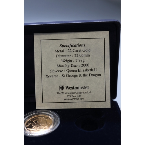 22 - The Royal Mint - Millennium 22 Carat Gold 2000 Sovereign
Bradley's Shipping £28.00 plus vat (UK Only... 