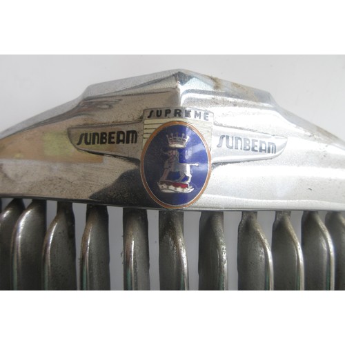 One vintage Wolseley Classic car radiator grill H52cm W49cm and a ...