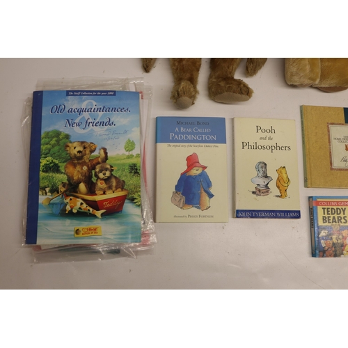 153 - Four vintage teddy bears, incl. one blond mohair merrythought bear and various bear and bear collect... 