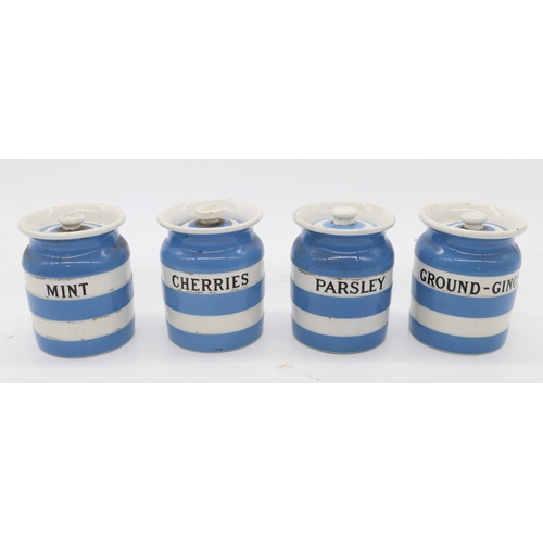 772 - Ten TG Green Cornishware spice pots, H9cm

Bradley's shipping £48.00 plus vat (UK Only)