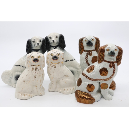 773 - Three pairs of Staffordshire dogs, max H21cm

Bradley's shipping £58.00 plus vat (UK Only)