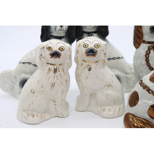 773 - Three pairs of Staffordshire dogs, max H21cm

Bradley's shipping £58.00 plus vat (UK Only)