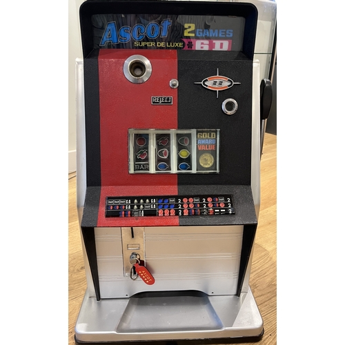 'Ascot Super De Luxe Jackbar' mechanical one-armed bandit slot machine ...