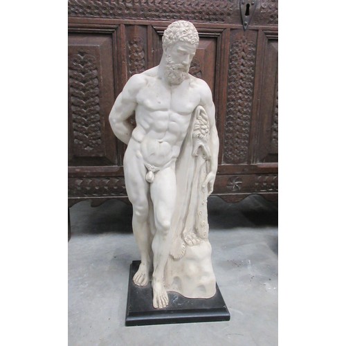 1459 - The Farnese Hercules cast, showing Hercules leaning of his club which is draped with the skin of a N... 