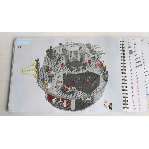 453 - Lego Star Wars 10188 Death Star with box and instruction manual, set has been built up and is obviou... 