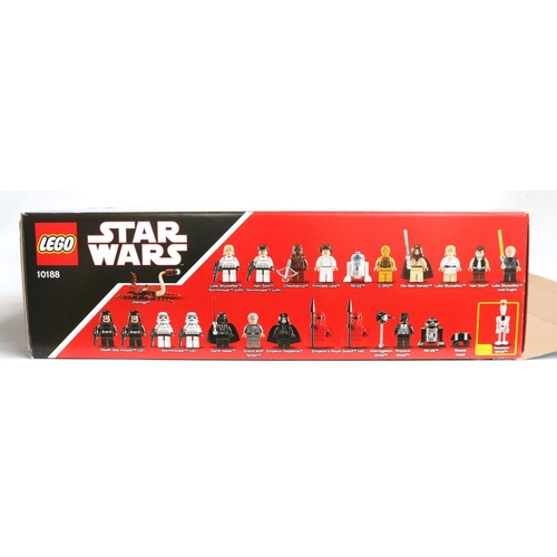 453 - Lego Star Wars 10188 Death Star with box and instruction manual, set has been built up and is obviou... 
