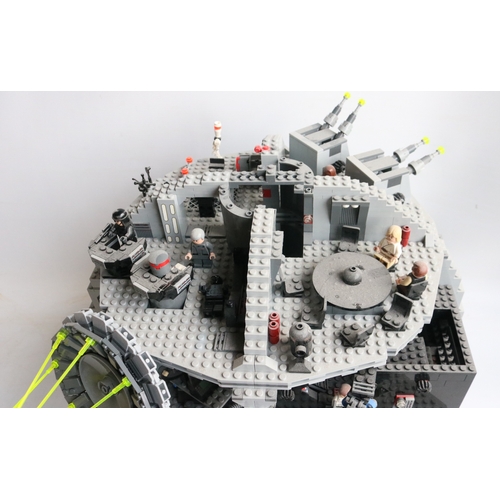 453 - Lego Star Wars 10188 Death Star with box and instruction manual, set has been built up and is obviou... 