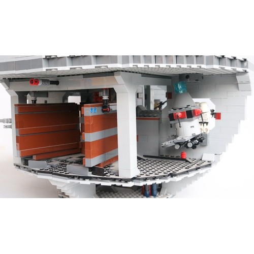 453 - Lego Star Wars 10188 Death Star with box and instruction manual, set has been built up and is obviou... 