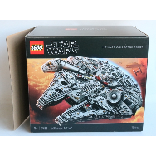 454 - Lego 75192 Ultimate Collector Series Millennium Falcon with box, inner parts boxes, tray and instruc... 