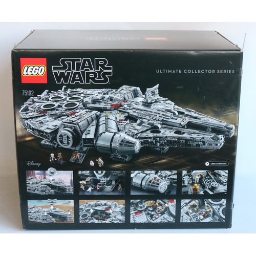 454 - Lego 75192 Ultimate Collector Series Millennium Falcon with box, inner parts boxes, tray and instruc... 