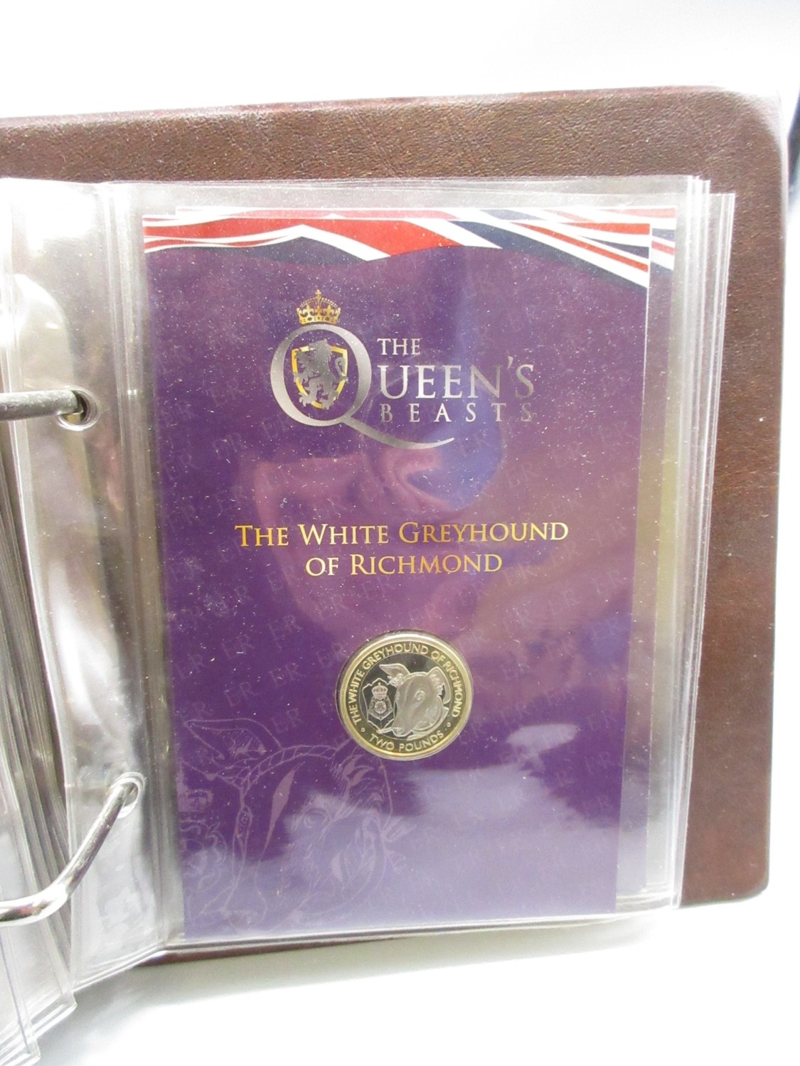 Pobjoy Mint Collectors Album cont. 10 The Queens Beasts Pobjoy Mint £2 ...