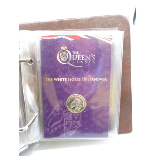 Pobjoy Mint Collectors Album cont. 10 The Queens Beasts Pobjoy Mint £2 ...