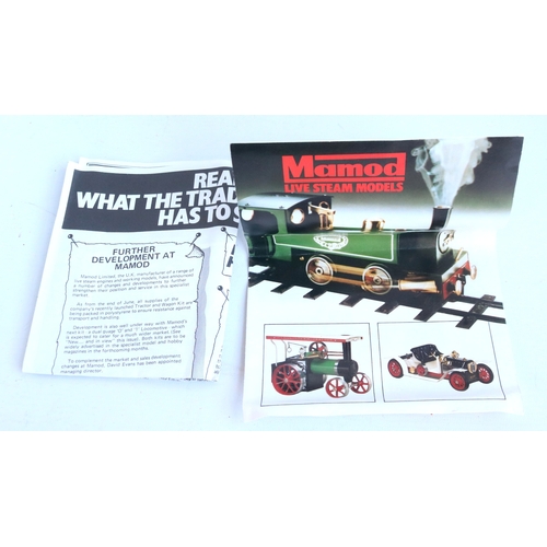 11 - Boxed Mamod RS1 live steam locomotive model in good previously used condition (please note some pain... 
