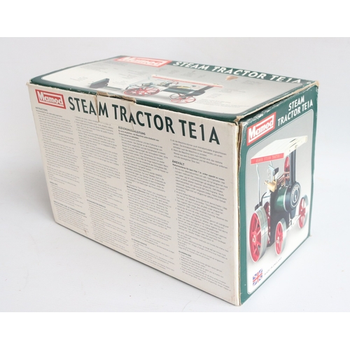 4 - Boxed Mamod TE1a Steam Tractor model in fair condition, please note some corrosion to bare metal sur... 