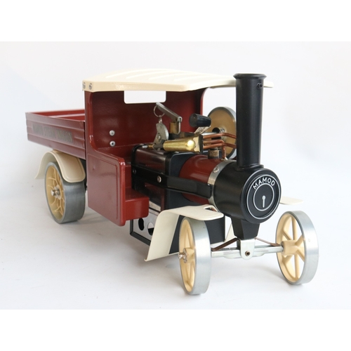 6 - Boxed Mamod SW1 Steam Wagon model in brown and cream livery, model in excellent little used conditio... 