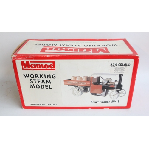 7 - Boxed Mamod/Forest Classics limited edition black liveried SW1B Steam Wagon model (55/100), model in... 