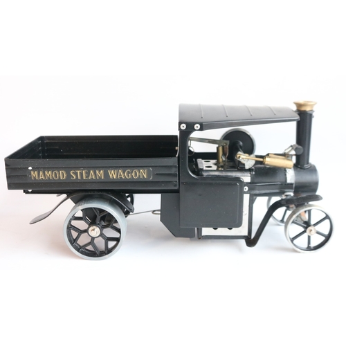 7 - Boxed Mamod/Forest Classics limited edition black liveried SW1B Steam Wagon model (55/100), model in... 