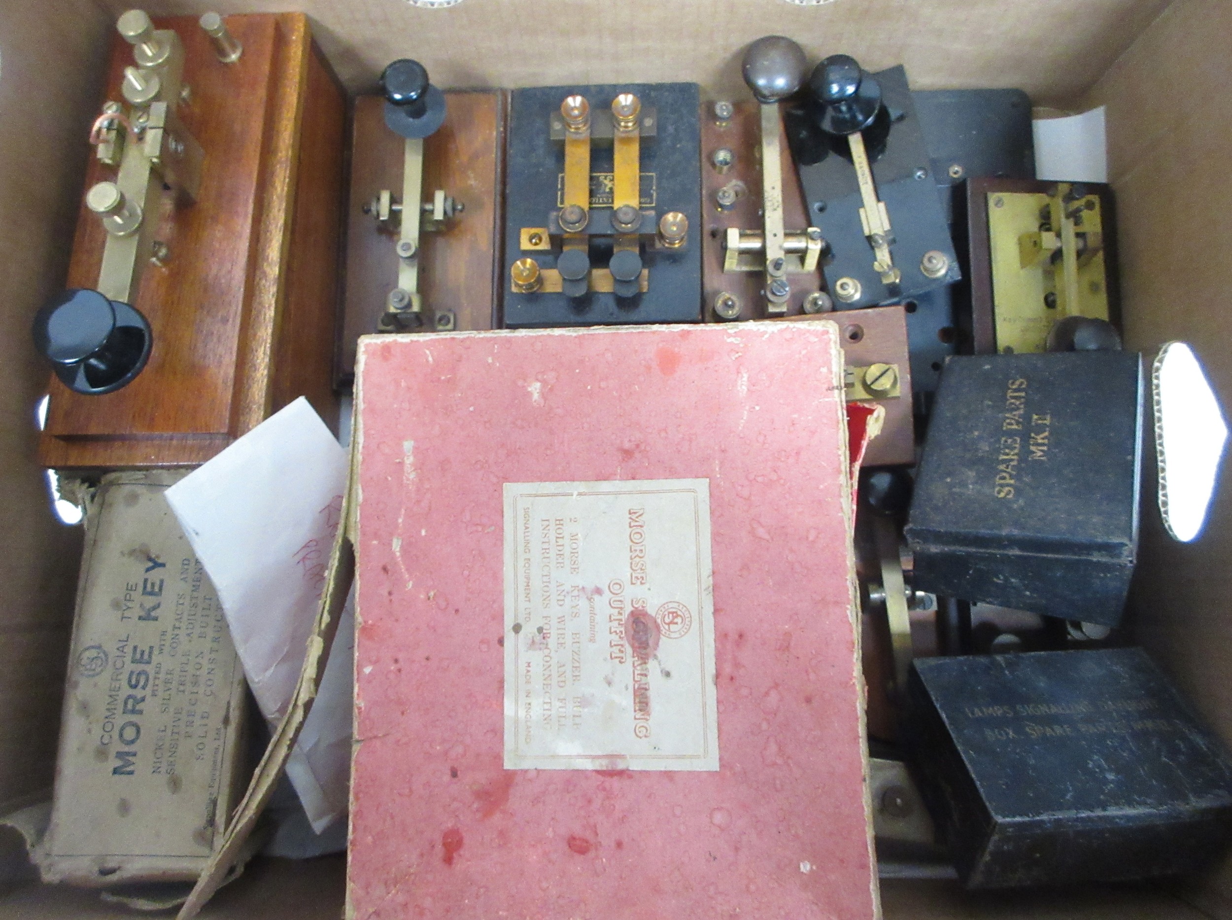 Morse Keys- Collection of telegraph Morse keys and other communication ...