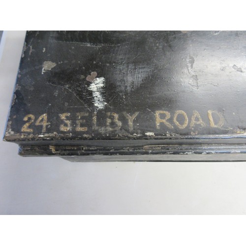 RAF Metal trunk, with writing clearly inscribed To. 'A.W. Beckett ...