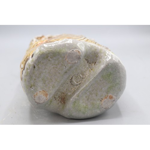 1048 - Ruthanne Tudball (1948-) top handled basket vase, soap glaze, impressed mark to the base, H29.5cm
Br... 