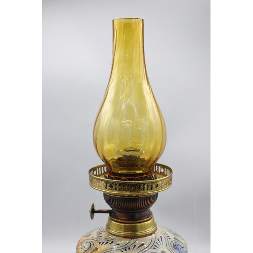 1061 - Martin Brothers, Robert Wallace Martin stoneware vase, incised spiral decoration, blue glaze, later ... 