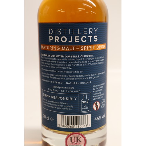 1097 - Spirit of Yorkshire Distillery, Filey Bay - Distillery Projects, Batch 001, Maturing Malt Whisky, 70... 