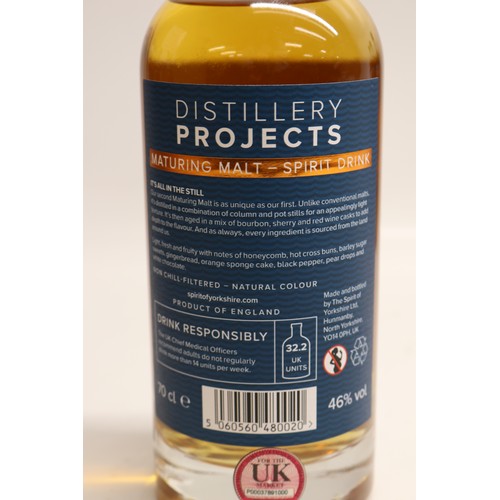 1099 - Spirit of Yorkshire Distillery, Filey Bay - Distillery Projects, Batch 002, Maturing Malt Whisky, 70... 