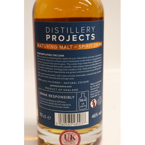 1101 - Spirit of Yorkshire Distillery, Filey Bay - Distillery Projects, Batch 003, Maturing Malt Whisky, 70... 