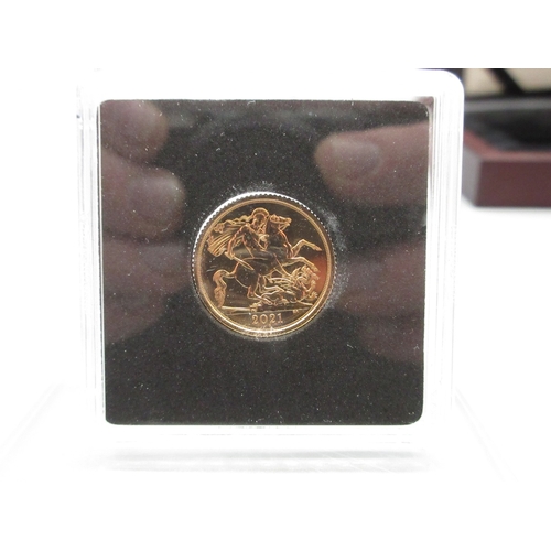 48 - Queen Elizabeth II (1952-2022) 2021 Half-Sovereign, encapsulated in case with COA
Bradley's Shipping... 