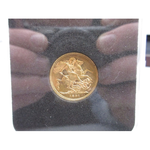 3 - CPM - Queen Victoria (1837-1901) 1891 Sovereign Jubilee Head, Encapsulated in case with COA
Bradley'... 