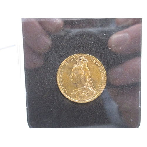 3 - CPM - Queen Victoria (1837-1901) 1891 Sovereign Jubilee Head, Encapsulated in case with COA
Bradley'... 