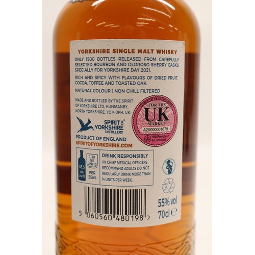 1109 - Spirit of Yorkshire Distillery, Filey Bay - Yorkshire Day 2021, Special Release, Single Malt Whisky,... 