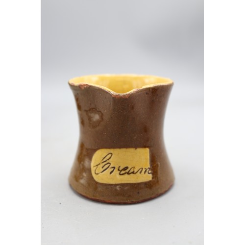 1028 - Soil Hill slipware, incl. two handled tankard inscribed 'Good Health', stamped; Soil Hill small glob... 