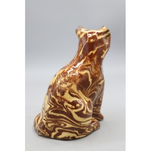1066 - Staffordshire style agateware cat, A/F, H14cm
Bradley's Shipping £33.00 plus vat (UK Only)