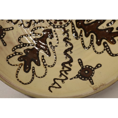 1053 - Matt Grimmit studio pottery slipware dish, W31.5cm
Bradley's Shipping £38.00 plus vat (UK Only)