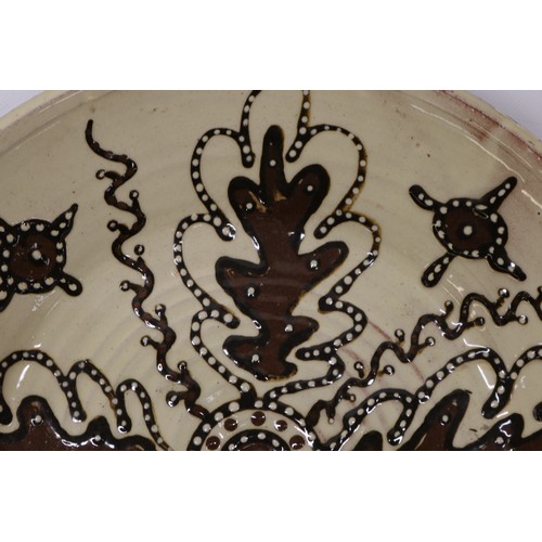 1053 - Matt Grimmit studio pottery slipware dish, W31.5cm
Bradley's Shipping £38.00 plus vat (UK Only)