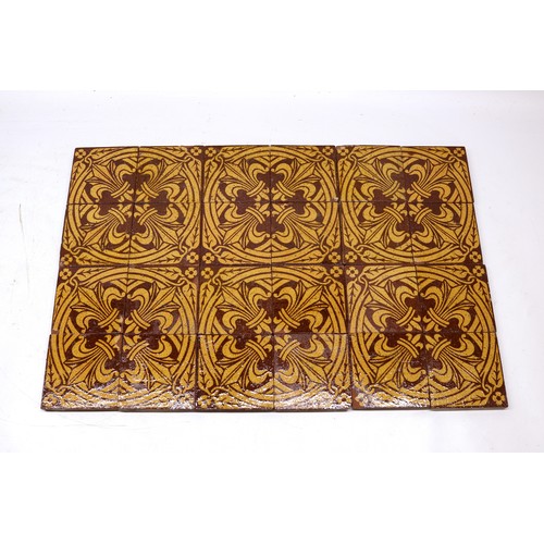 1062 - William Godwin, set of twenty four arts and crafts encaustic tiles, all stamped 'W. Godwin Hereford'... 