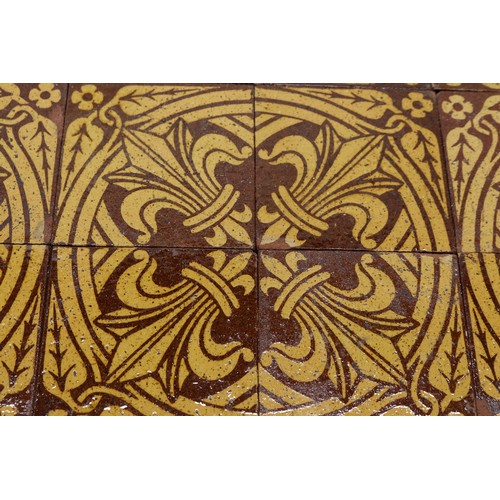 1062 - William Godwin, set of twenty four arts and crafts encaustic tiles, all stamped 'W. Godwin Hereford'... 