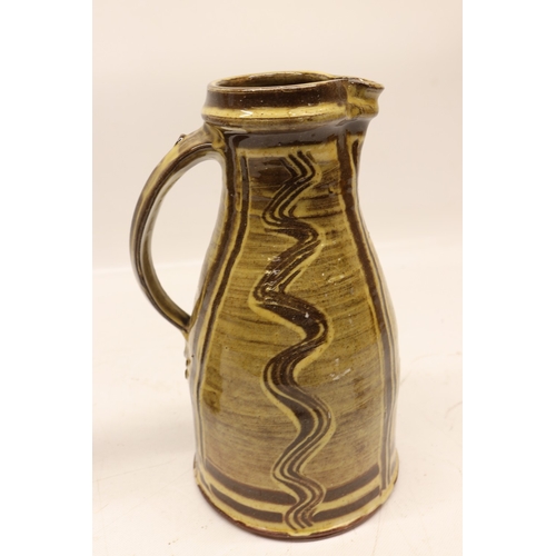 1054 - Matt Grimmitt, two slipware ewer jugs, H27.5cm max
Bradley's Shipping £38.00 plus vat (UK Only)