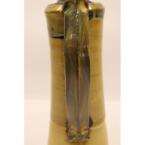 1086 - Richard Phethean, studio ceramic ewer jug, slipware, yellow and blue glaze, H37cm
Bradley's Shipping... 
